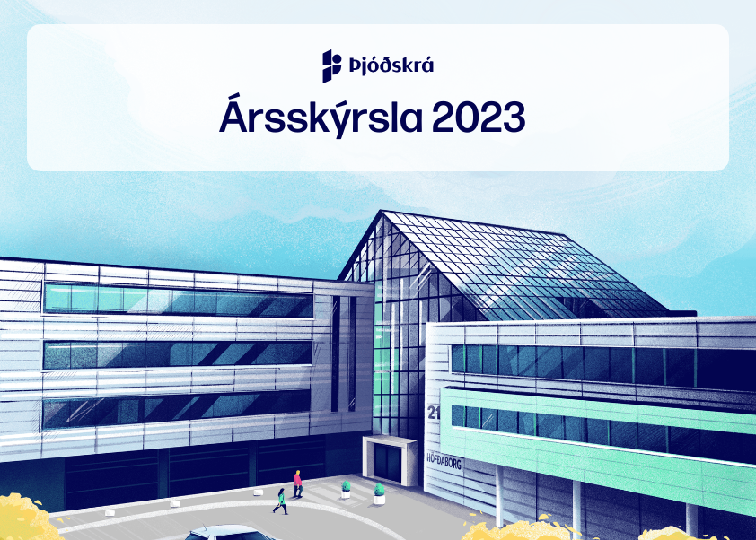 Forsíða ársskýrslu 2023